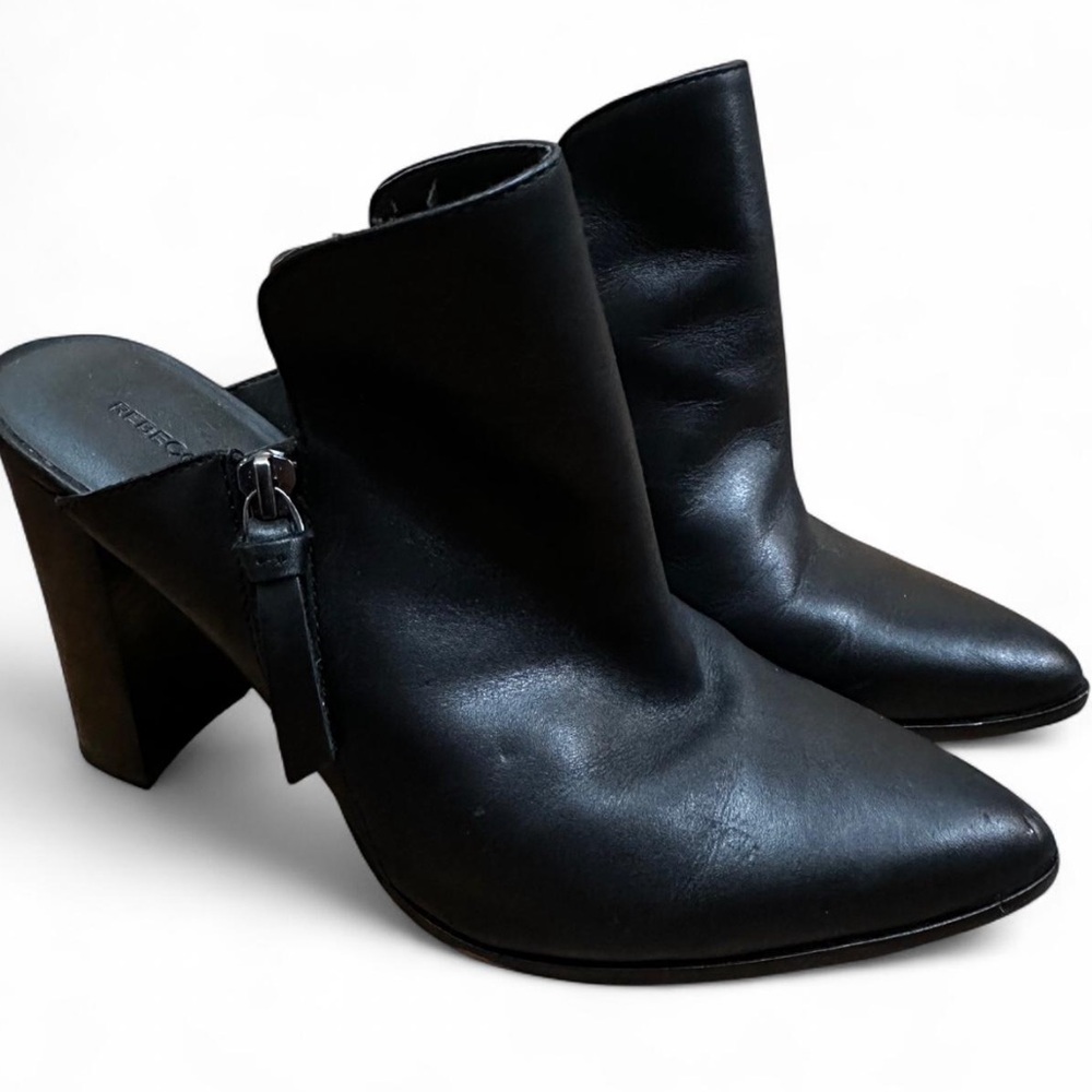 Rebecca Minkoff Aiden Black Leather Mules